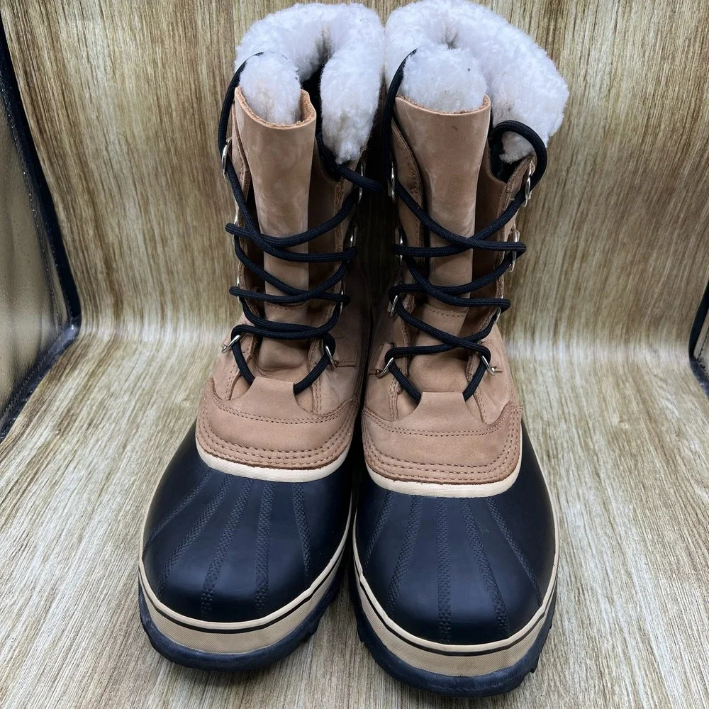 Sorel Caribou Snow Boots Men's Size 11.5 Brown Waterproof Insulated NM1000-281